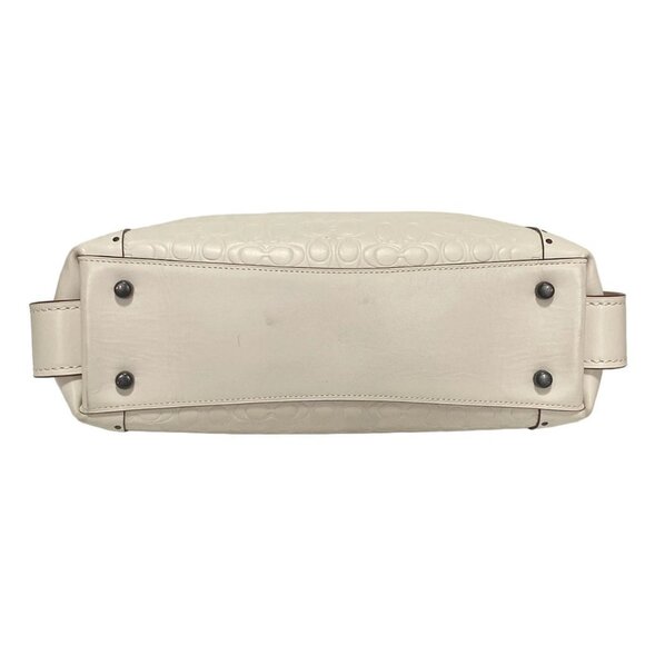 Auth COACH Edie Shoulder Bag 31 Signature Leather with Striped Rivets 31866 - Picture 5 of 8